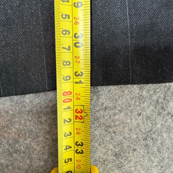 Oscar De La Renta Mens Vested Gray Pinstriped Suit Jacket - Picture 9 of 11